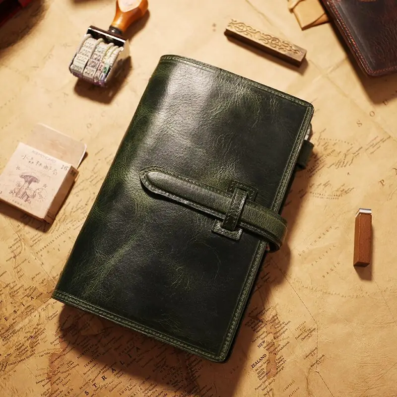 IPBEN 100% Genuine Vintage Leather Travelers Notebook Tie Diary Journal Handmade Cowhide gift travel notebook Free engrave IPBEN 100% Genuine Vintage Leather Travelers Notebook Tie Diary Journal Handmade Cowhide gift travel notebook Free engrave