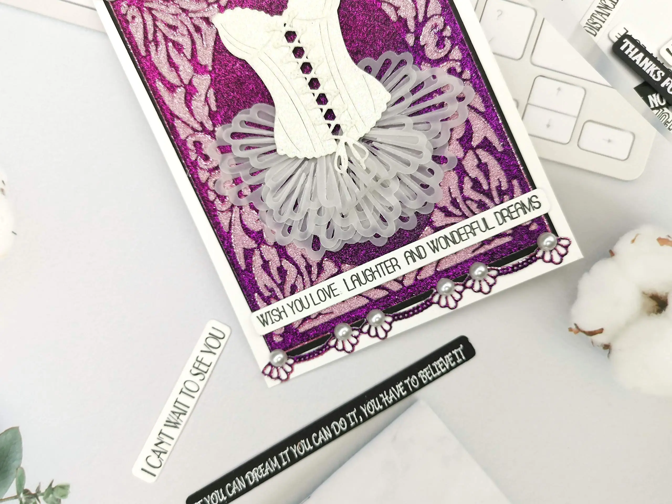 Fustella Metallica "Thank You For You" – Stencil Per Scrapbooking E Biglietti Di Auguri (10x5,1cm)