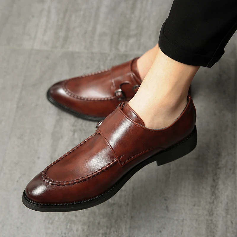 Big Size 45 46 New Fashion Men Black Business Formal Dress Shoes loafers Wedding Leather Oxfords Pointed Toe | Обувь