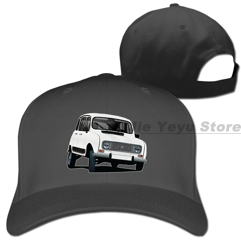 Renault 4 иллюстрации, белая бейсболка для мужчин и женщин, Кепка для водителя грузовика, модная Регулируемая Кепка - Цвет: 1-Black