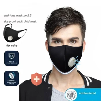 

100/50pcs Anti Dust Mask Anti Air Pollution PM2.5 Breath Valve Washable Reusable 3D Mouth Cover Face Mouth Masks Adult Unisex