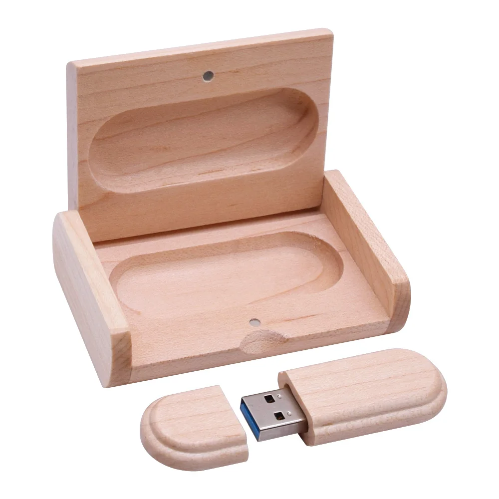 USB флеш накопитель Maple Wood 3 0 с коробкой 128 ГБ 64 u диск Пользовательский логотип