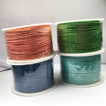

New product 80 meters long 1mm wax line multi-color bracelet woven DIY bead line jewelry making crafts accessories