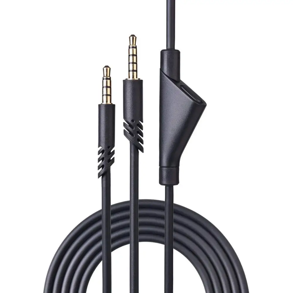 2 0M Replacement Stereo Aux Audio Cable Extension Cord Mute Function For Astro A10 A30 A40 A40TR A50 Gaming Headsets Headphones