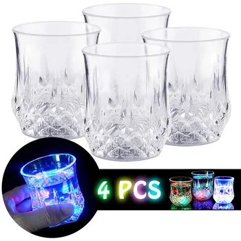 

Flash Light up Cup Automatic Water Activated LED Blinking Beer Wine Cup Glow Mug LBShipping