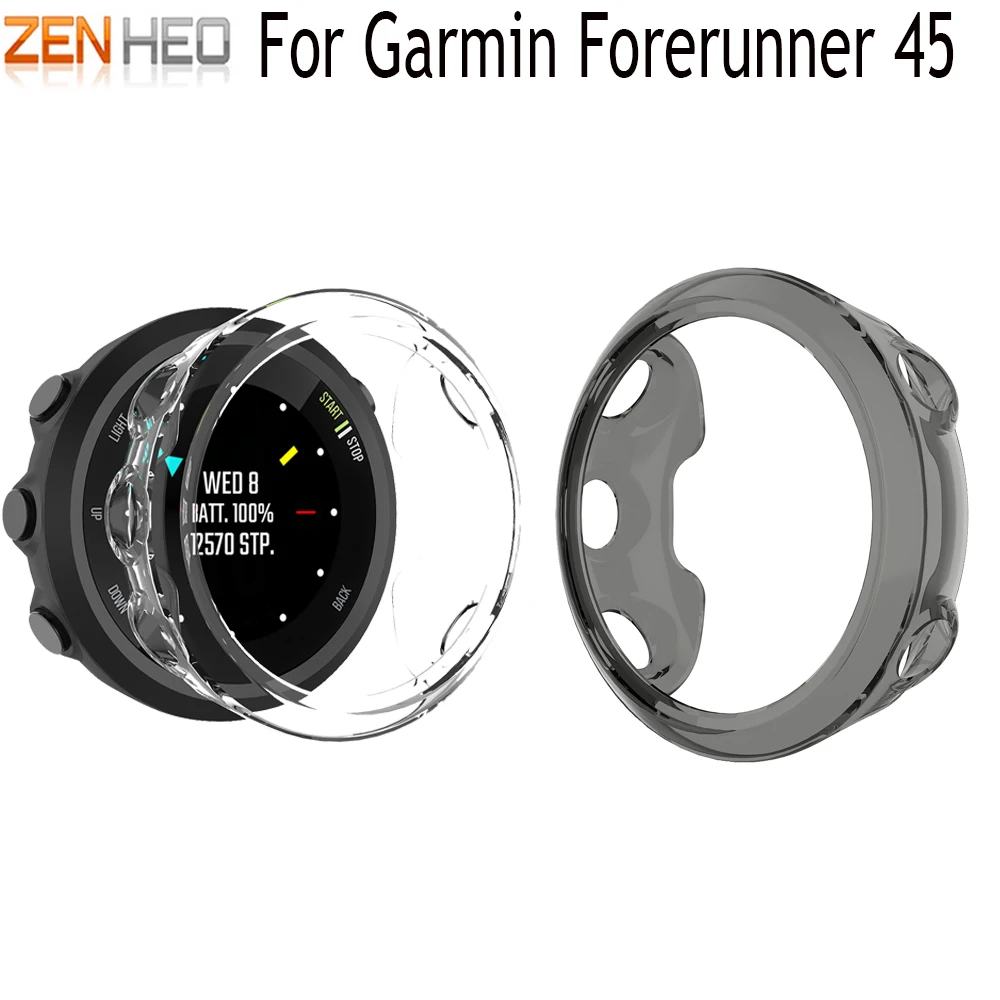 

TPU Protection Silicone Case Cover For Garmin forerunner 45 Smart watch Band Shell Case for Garmin forerunner 45 Watch Covers