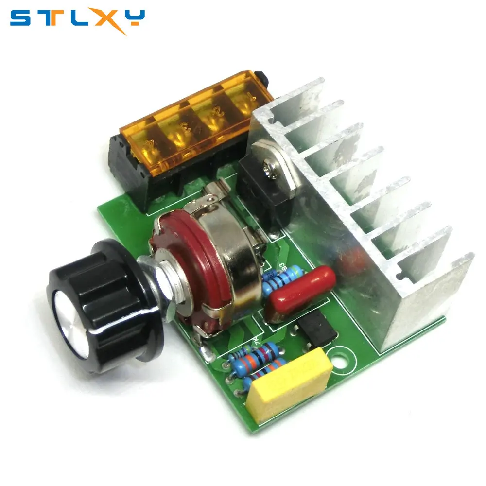 4000W 0-220V AC SCR Electric Voltage Regulator Motor Speed Controller Dimmers Dimming Speed With Temperature Insurance dc motor speed controller motor speed controller voltage regulator electric motor speed controller