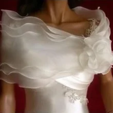 Лучшее Болеро Свадебный Болеро белый дешево белый/слоновая кость органза свадебное болеро Свадебные аксессуары