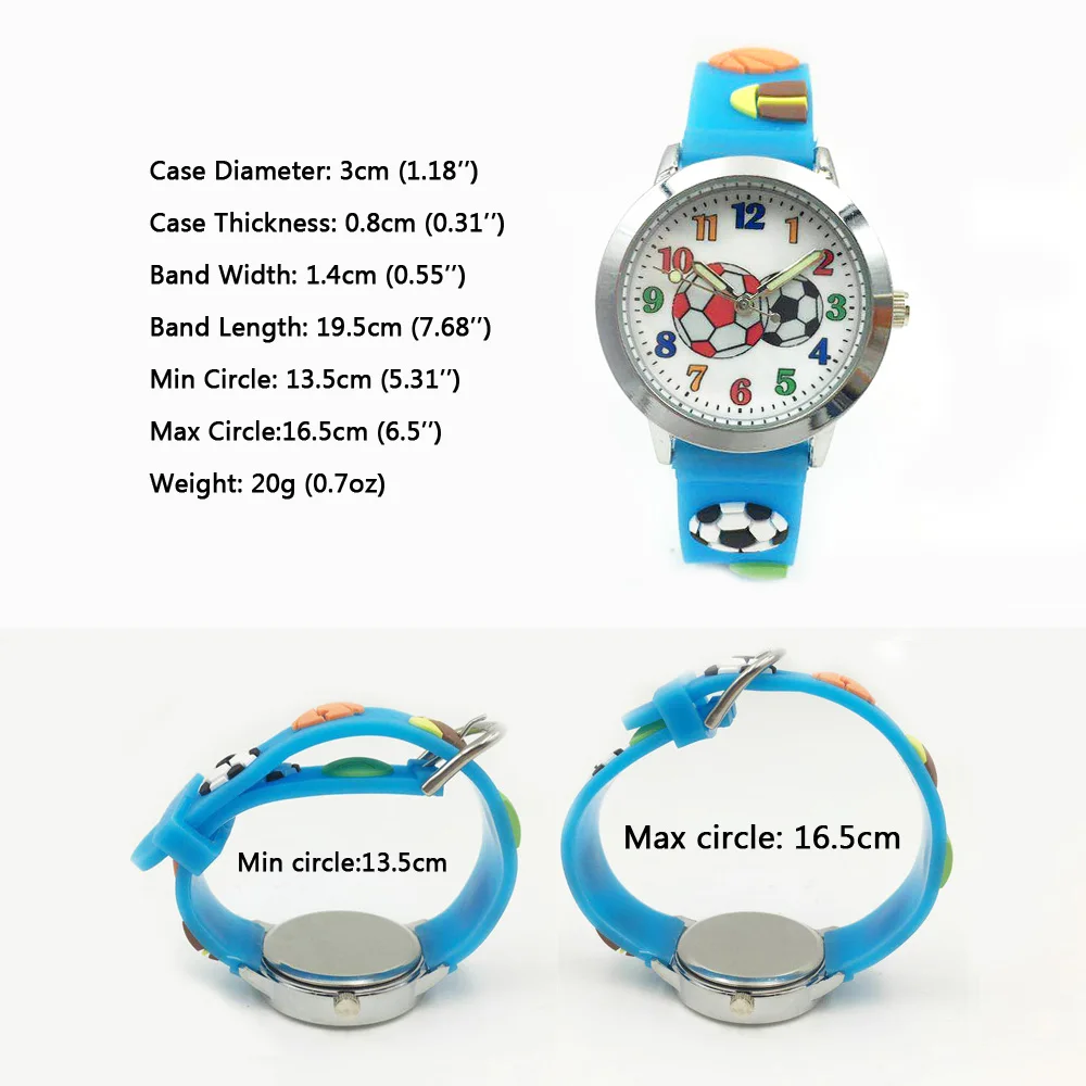 free drop shipping new 2020 hot fashion kids watches jelly silicone football watch girl students wristwatches (18)