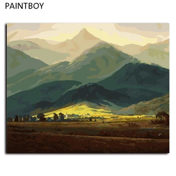 

Oil Painting Frameless Picture Painting By Numbers Mountain Landscape DIY Digital Canvas Oil Painting Wall Art G409