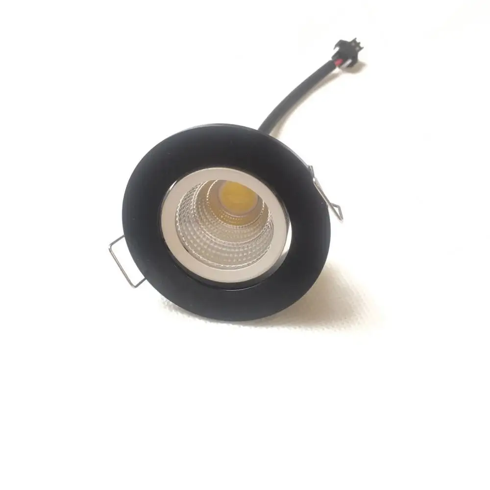 2020 10pcs/lot Led Mini Cabinet Downlight 3w Diameter 38mm Dc12v Silver Frame Recessed Ceiling No Flicker Spot Lights For Home photo