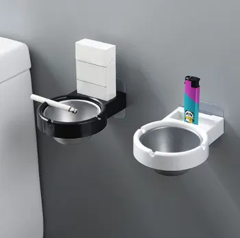 

High Quality Wall-Mounted Ashtray with Strong Viscose-Free Cigarette Storage Rack for Bathroom and Toilet