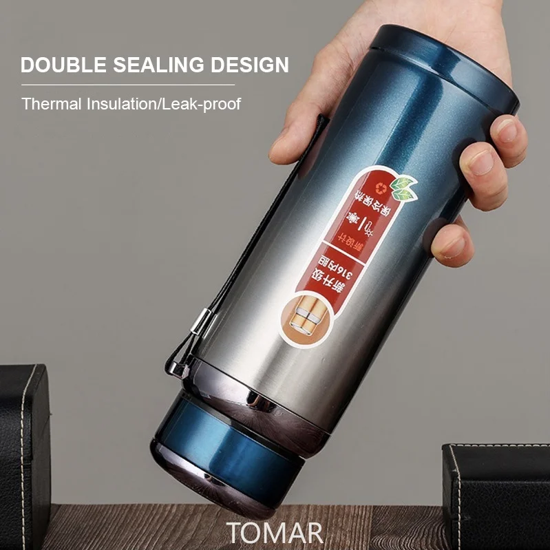 1l Large Thermal Water Bottle For Tea Hot & Cold Coffee Thermos 316  Stainless Steel Vacuum Sealed Insulated Flask Bottle Travel - Vacuum Flasks  & Thermoses - AliExpress