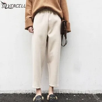 

2019 Autumn Winter Women Pants New Solid Color Harem Pants Korean Style Casual Loose Mid Waist Ankle-length Pants