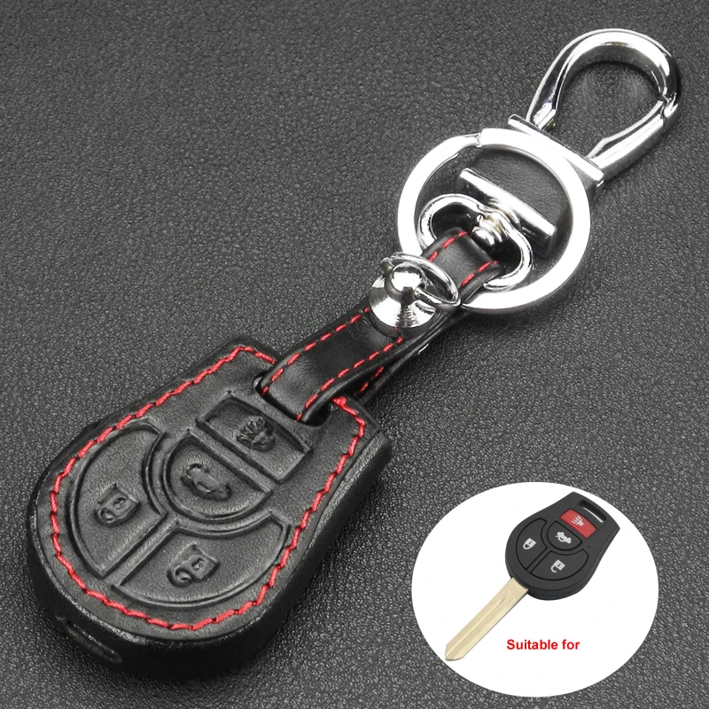 Keyforkess custodia protettiva in pelle per chiave auto per Nissan Qashqai x-trail t31 prende i colpi Tiida Pathfinder Murano Note Juke Micra Almera Tiida - H50a07e9a8e2c4614b92e3adec82c7d421