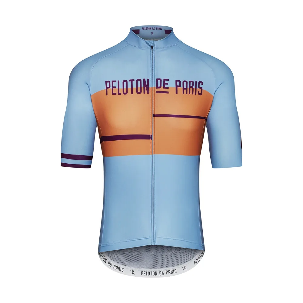 Мужская Трикотажная футболка для велоспорта Peloton paris с длинным рукавом