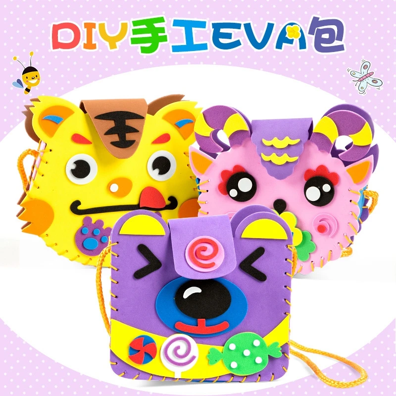 DIY ручной работы EVA сумка наборы для ремесла для детей животные игрушки для детей родитель-ребенок Взаимодействие творческие ремесла детские игрушки ручной работы