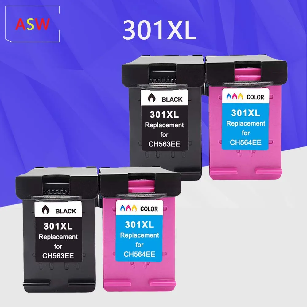 Сменный чернильный картридж ASW 301XL для принтера hp Deskjet 301 2050 1000 1050 2510 3000 Envy 3054 4500 |