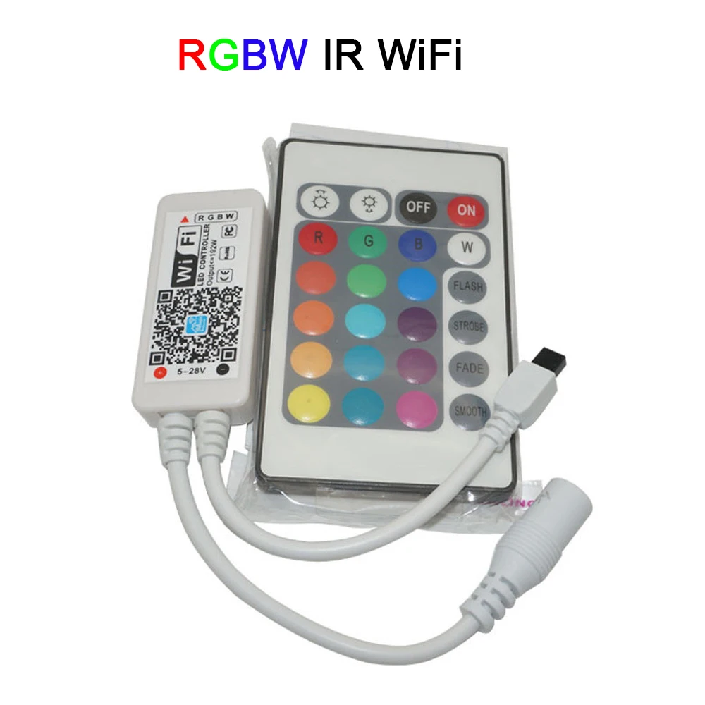 RGB/RGBW контроллер мини беспроводной Wi-Fi светодиодный RF пульт дистанционного управления IOS/Android смартфон для RGBCW/RGBWW RGB Светодиодная лента, DC12-24V