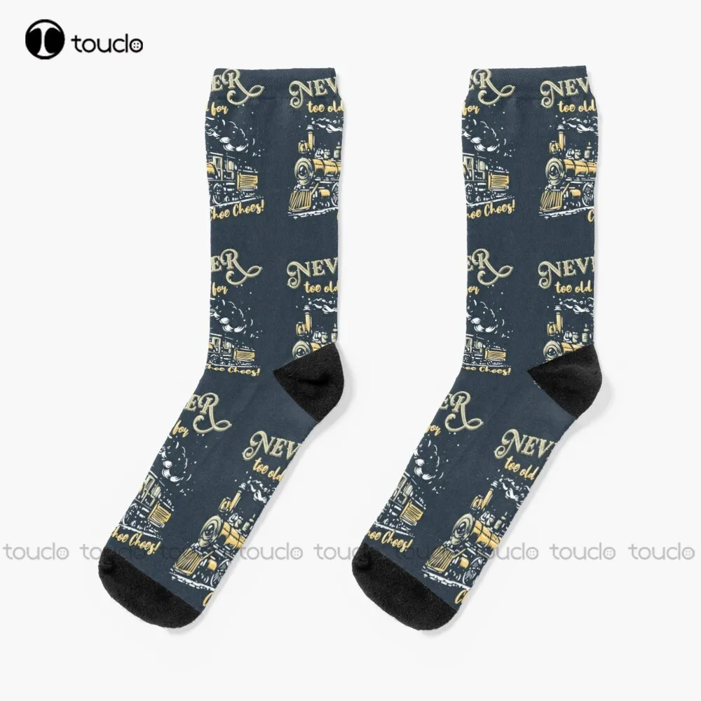 

Trains Socks High Socks Personalized Custom Unisex Adult Teen Youth Socks 360° Digital Print Christmas Gift Hd High Quality