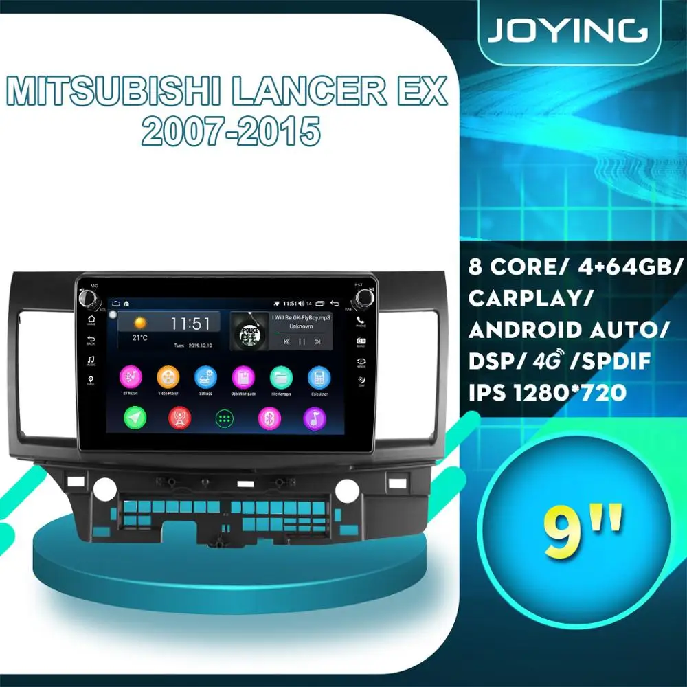 9\Android Car accessories Radio Stereo 2007 2008 2009 2011 2012 2013 2014 2015 For Mitsubishi Lancer EX Music Cam Dash Player FM