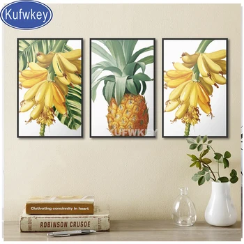 

diamond painting Banana Pineapple diamond embroidery full square/round drills mosaic puzzle 5d painting porch background decor