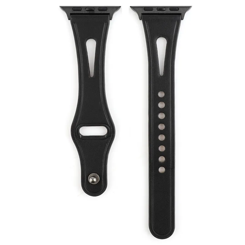 Из натуральной кожи петлевой браслет для наручных часов Apple Watch 4 полосы slim fit ремень 44/40/42/38 мм Замена аксессуары для запястья для наручных