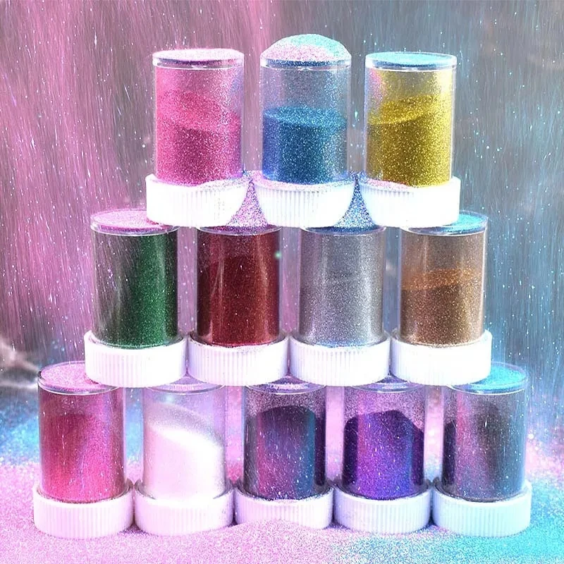 Lip Gloss Glitter Powder DIY Lipgloss Base Gel Makeup Use 20g 12 Colors