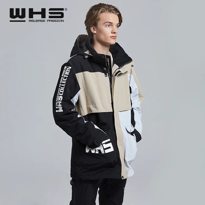 

Winter Men's Ski Coat Windproof Waterproof Snow Single Board Double Board Outdoor Snow Warm Men's Clothing Jacket Down Cott