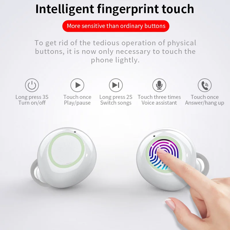 New S10 Wireless Bluetooth Touch Earphone TWS Bluetooth Headset IPX6 Waterproof Stereo Sound For Iphone X 6S 7 8 Samsung S9 S10e