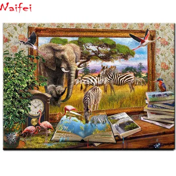 

5D DIY diamond painting Africa Fantasy Movies Books TV Zebras cross stitch diamond embroidery mosaic diamond home decoration