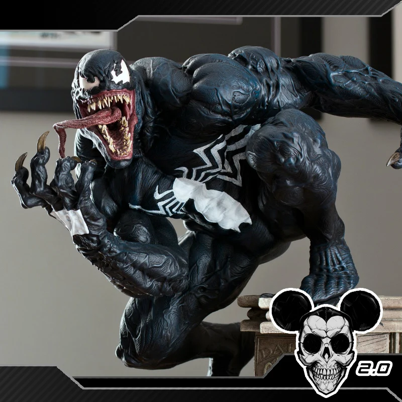 

New 1/4 Scale Marvel Venom Super Great Full Body On Stone Resin Statue Venom 1/4 Scale Statue