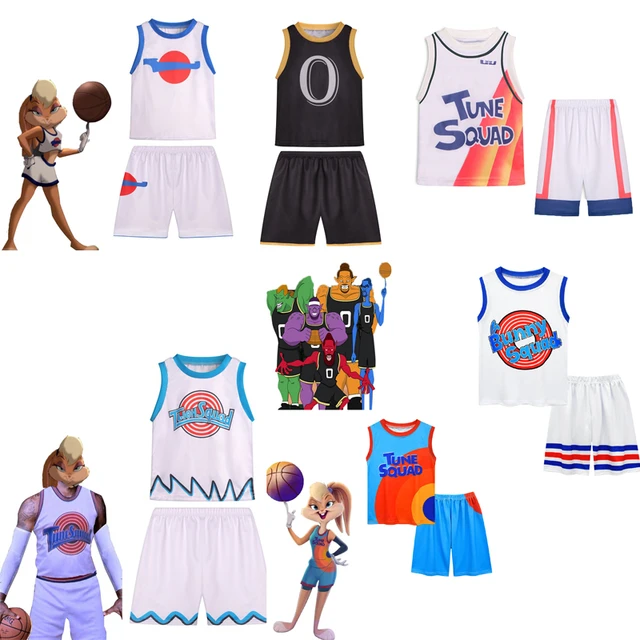 Boy's Basketball Jerseys New Legacy Movie Cartoon T-Shirts and Shorts  Outfits