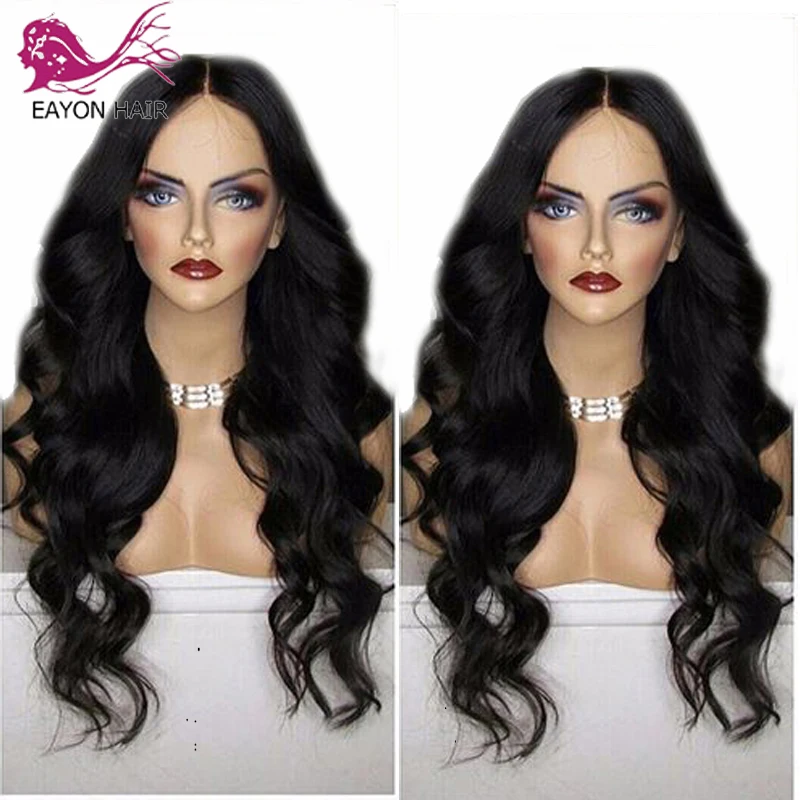 

EAYON 13x6 Pre plucked 150 Density Lace Front Wig With Baby Hair Peruvian Remy Human Hair Body Wave Wig
