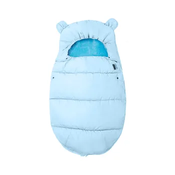 

Boys Girls Winter Warm Anti Kick Thickened Solid Washable Toddler Stroller Baby Sleeping Bag Cute Bear Autumn Swaddle Blanket