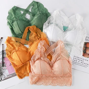 

Women Lace Floral Bralette Tank Tops Underwear Lace Camisoles Brassiere Sexy Lingerie