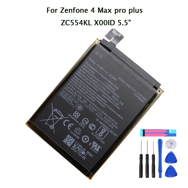 

C11P1612 Battery with 3000mAh for ASUS Zenfone 4 Max pro plus ZC554KL X00ID For Zenfone 3 ZOOM ZE553KL Z01HDA Phone + Free Tools