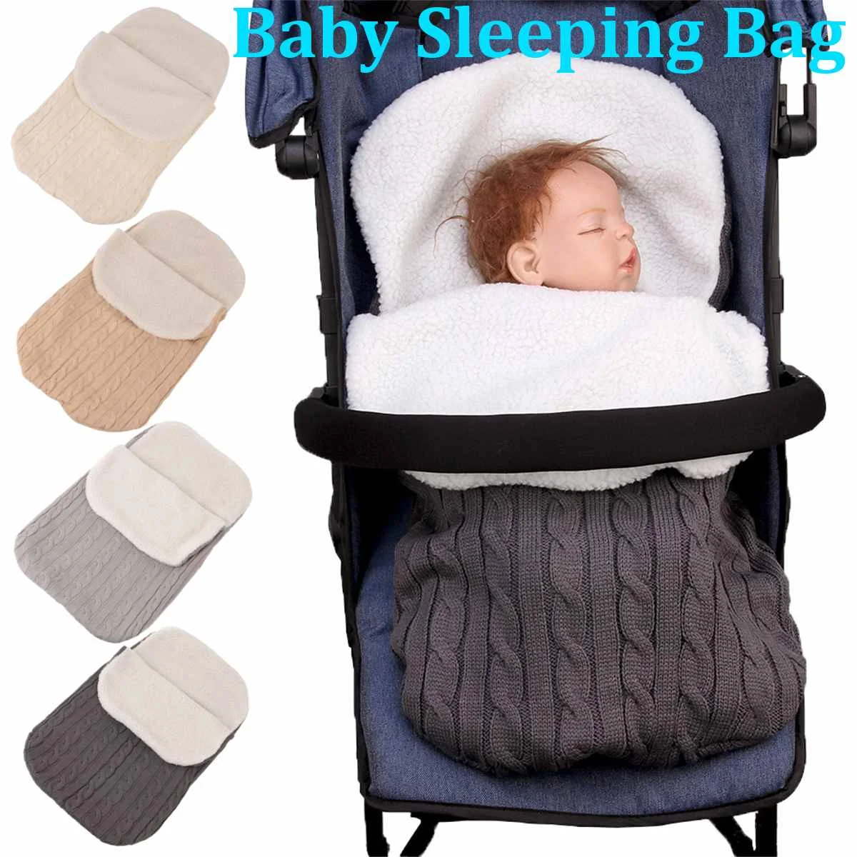 

68*38cm Baby Blanket For Bedding Stroller Soft Warm Infant Boys Girls Sleeping Bag Swaddle Wrap Manta Bebes Newborn
