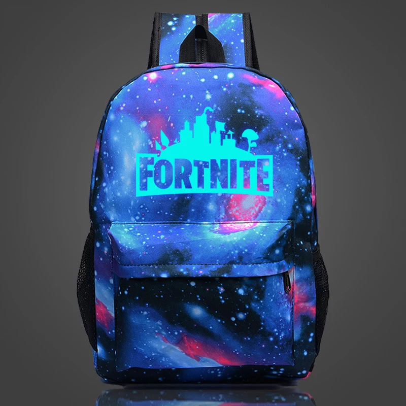 Светящийся ночной рюкзак Fortnite для мужчин и женщин вместительный школьный ранец