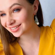 Крутые большие серьги висюльки необычный дизайн ювелирные