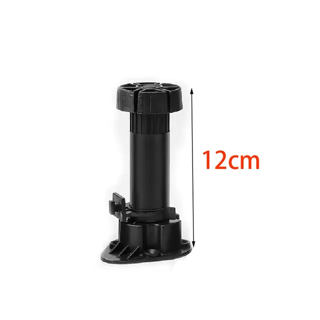 2021 New 4pcs Adjustable Height Cupboard Foot Cabinet Leg，for furniture Kitchen Bathroom sofa legs furniture Replace feet A-black-12cm