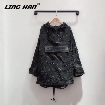 

LINGHAN Camouflage Sweatshirt Hoodie Fashion high quality Long Sleeve Hoodie Lady Top oversize Loose Leisure Cool hoody