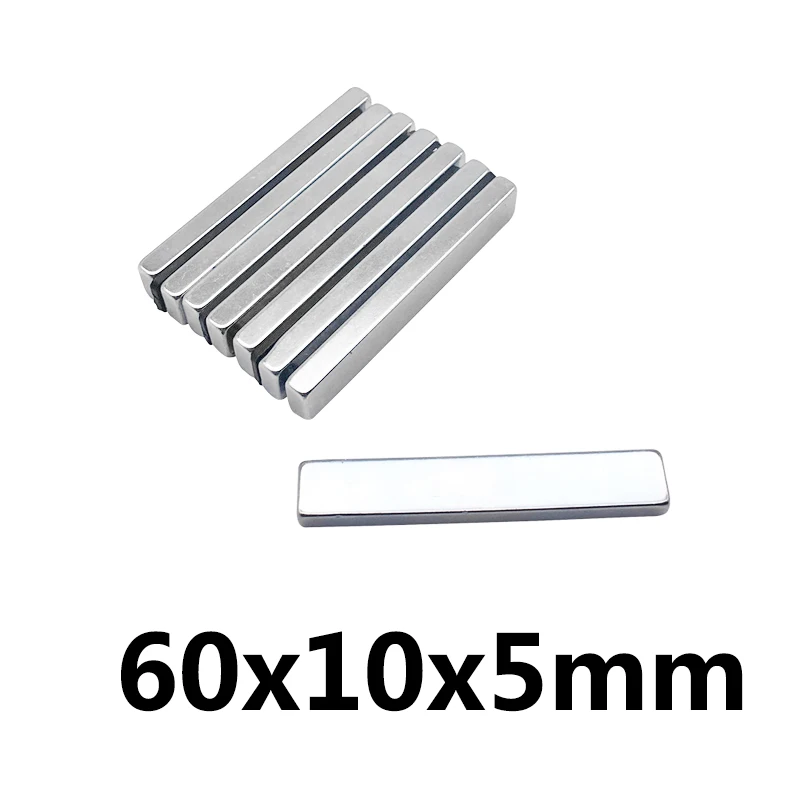 

5/10/20pcs 60*10*5 block magnets 60x10x5mm strong rare earth neodymium magnets N35 rectangle NdFeB magnet