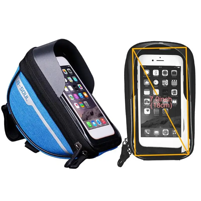 

Waterproof Touch Screen Cell Phone Stand Pannier Wide Scope of Application Practical Economy MTB Bicycle Frame Front Bags