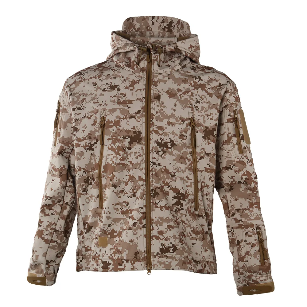 

TAD Gear Tactical Softshell Camouflage Jacket Set Men Army Windbreaker Waterproof HuntingClothes Set Military Jacket andPants