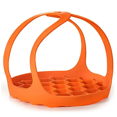 Orange Скороварка слинг, силиконовые формы для выпечки подъемный мгновенный горшок аксессуары для 6 Qt/8 Qt, анти-обжигающая подставка для яиц пароварки - Цвет: Orange