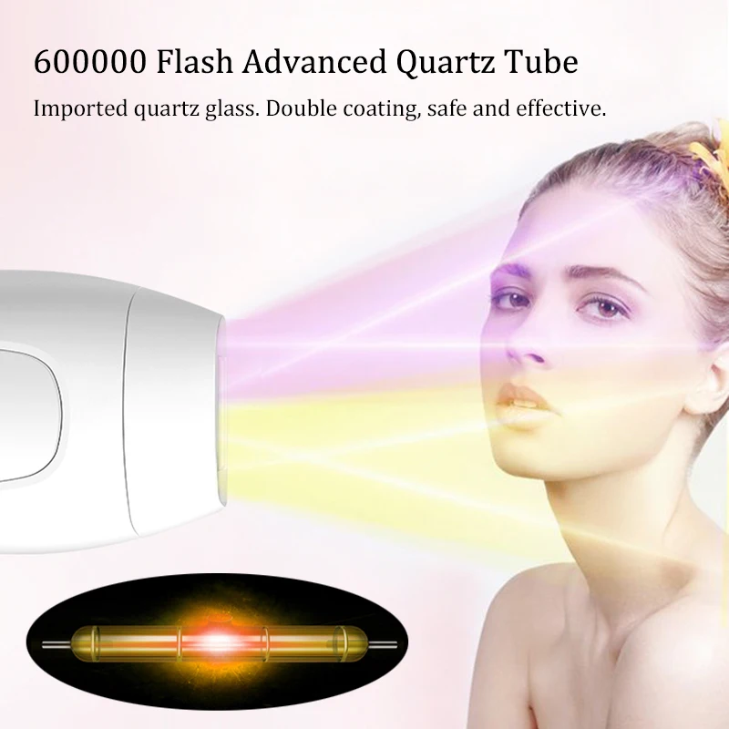 600000 Flash Professional Permanent IPL Epilator Laser Hair Removal Electric Photo Women Painless Threading Hair Remover Machine