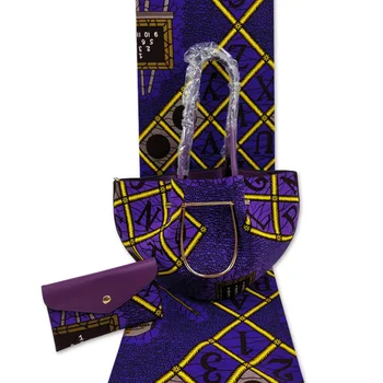 

Hot sale purses and handbags fashion handbags 2019 woman bags african wax bag set ankara wax prints fabric H180520