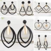 WYBU Summer Style Golden Black Circle Drop Earrings Star Hollow Water Drop Earing Triangle Jewel Alli Express Brinco Bijouterie ► Photo 1/6