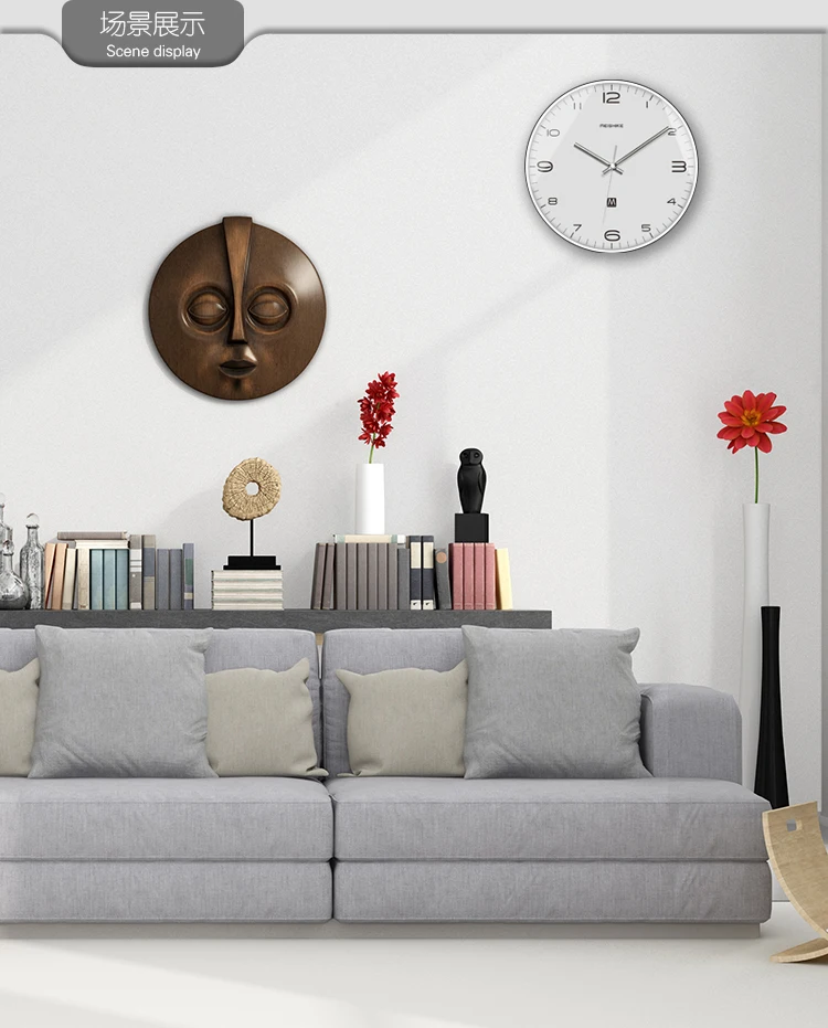 Nordic Wall Clock Modern Design Metal Minimalist Silent Wall Clock Quartz Relogio De Parede Living Room Home Decor SS60WC